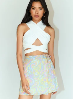 Princess Polly Retro Swirl Wrap Mini Skirt   Multi Best