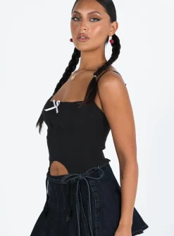 Princess Polly Revonda Corset Top Black Flash Sale