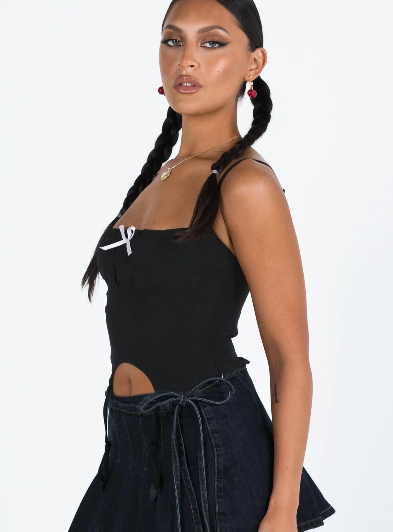 Princess Polly Revonda Corset Top Black Flash Sale
