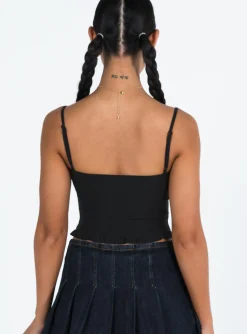 Princess Polly Revonda Corset Top Black Flash Sale