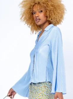 Princess Polly Reyes Shirt  Blue Sale