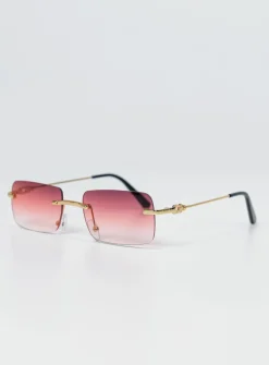 Princess Polly Reynton Sunglasses Dark Red Cheap