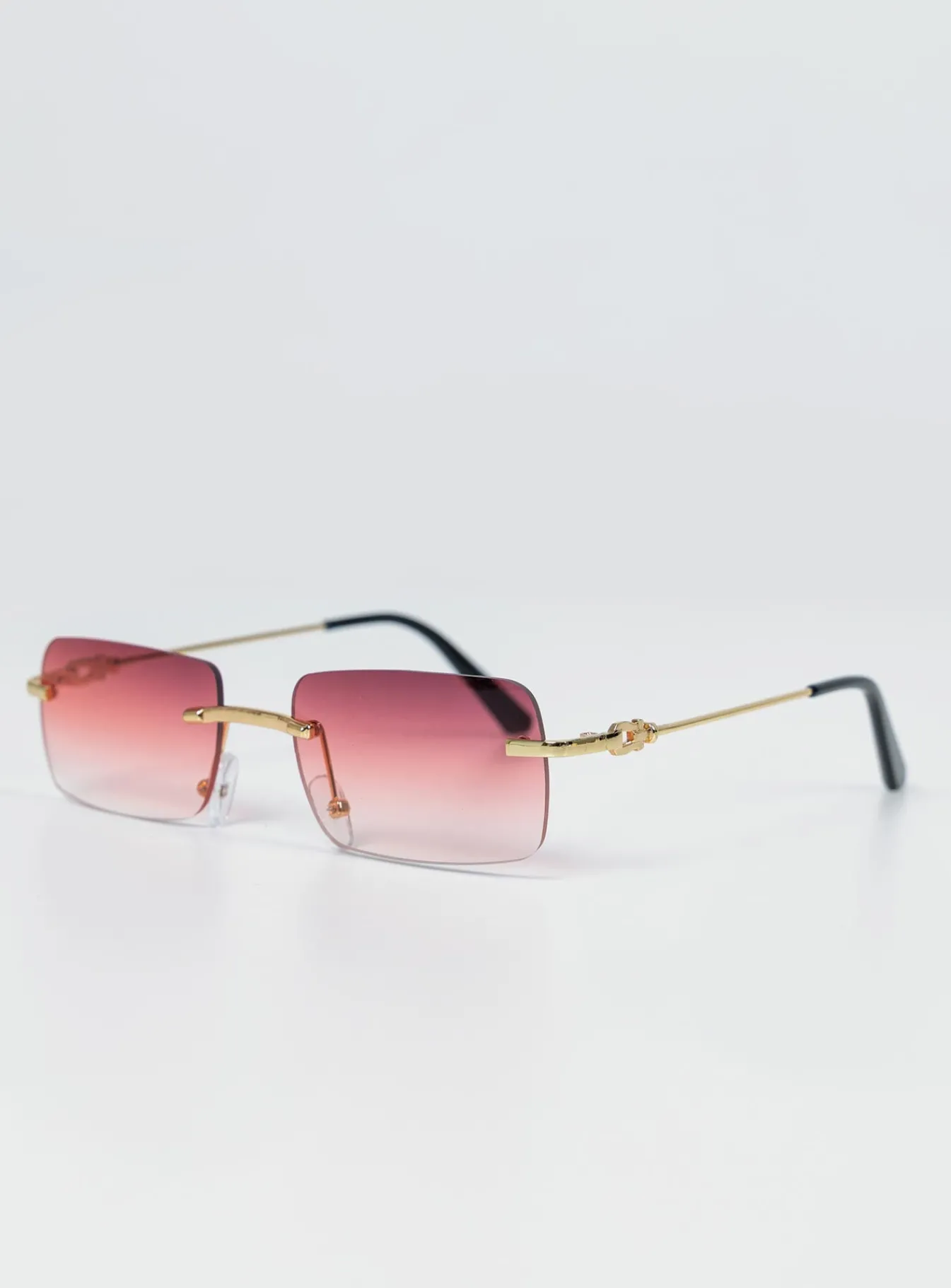 Princess Polly Reynton Sunglasses Dark Red Cheap