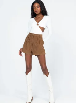 Princess Polly Rhanni Shorts  Brown Fashion