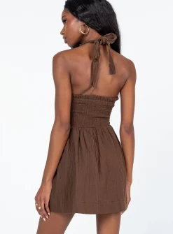 Princess Polly Rhea Mini Dress Brown Store