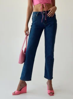 Princess Polly Rhye Low Rise Jeans Mid Wash  Denim Hot