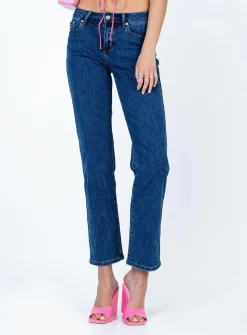 Princess Polly Rhye Low Rise Jeans Mid Wash  Denim Hot