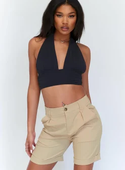 Princess Polly Rhys Shorts  Cream Hot
