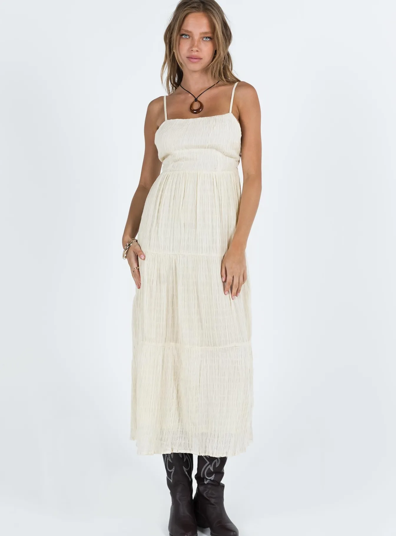 Princess Polly Ricci Maxi Dress Ivory Best Sale