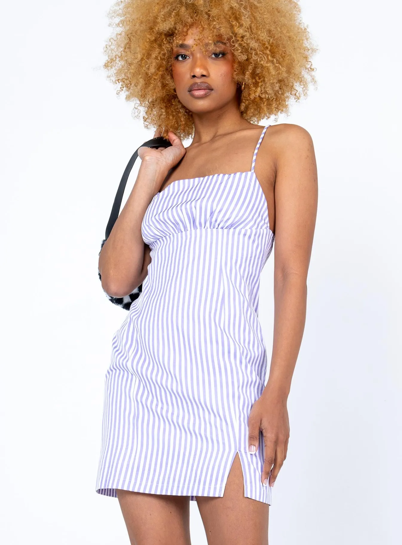 Princess Polly Richie Mini Dressstripe Blue Best Sale