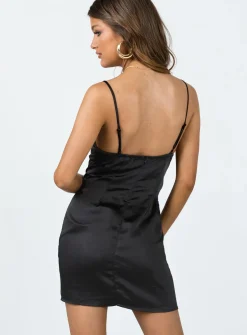 Princess Polly Rickie Mini Dress  Black Fashion