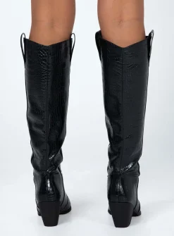 Princess Polly Riley Boots  Black Store