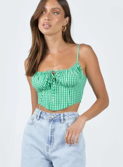 Princess Polly Rinaldi Top  Green Online