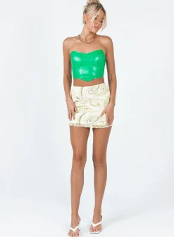 Princess Polly Ringo Mini Skirt  Yellow Sale