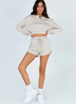 Princess Polly Rise &Amp; Lounge Shorts Beige Shop