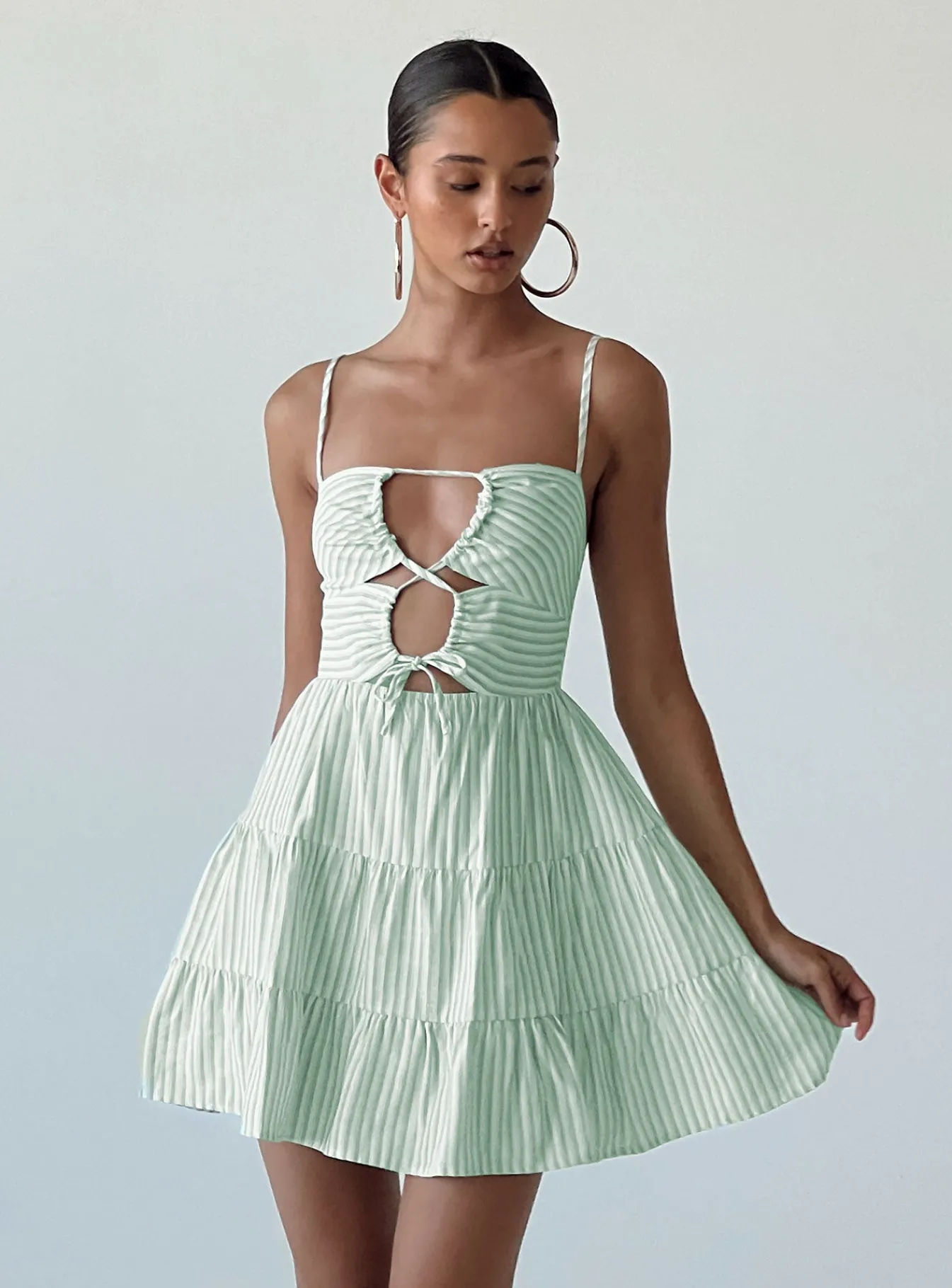 Princess Polly Rise Up Mini Dress Green Fashion