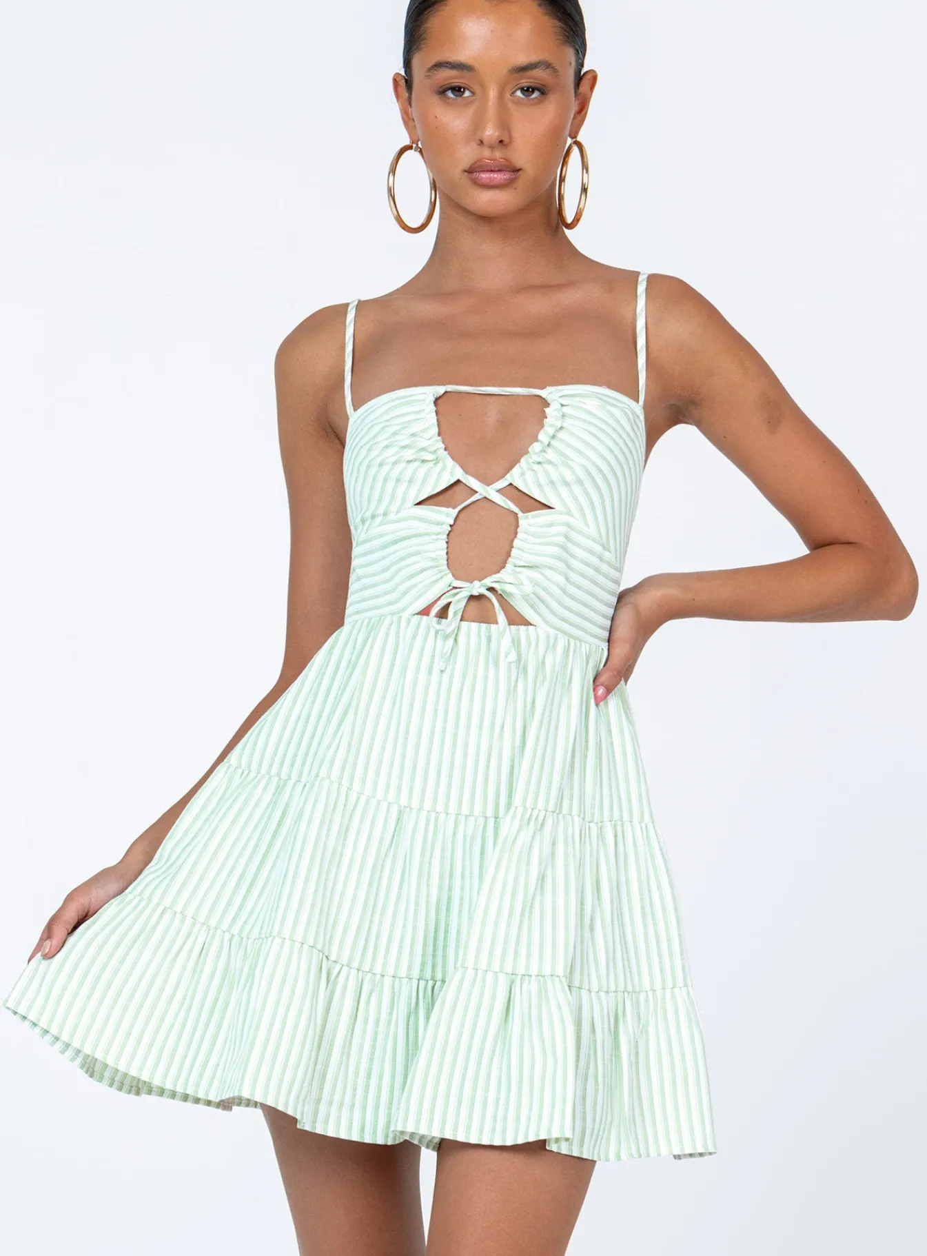 Princess Polly Rise Up Mini Dress Green Fashion