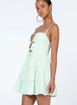 Princess Polly Rise Up Mini Dress Green Fashion