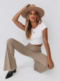 Princess Polly Rita Roberts Flares   Beige Store