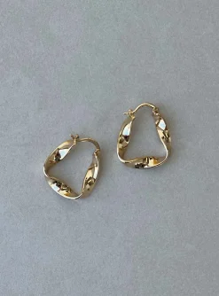 Princess Polly Ritchieplated Hoop Earrings   Gold Shop