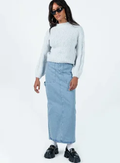 Princess Polly Ritson Sweater  Grey Flash Sale