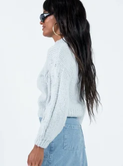Princess Polly Ritson Sweater  Grey Flash Sale