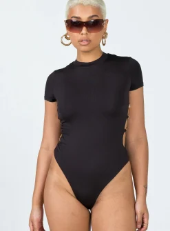 Princess Polly Riverstone Bodysuit Black Hot
