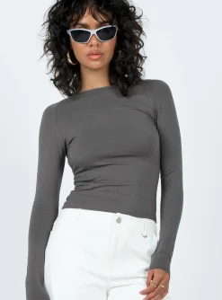 Princess Polly Rixie Long Sleeve Top Grey Store