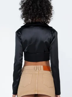 Princess Polly Rochelle Long Sleeve Top  Black Fashion