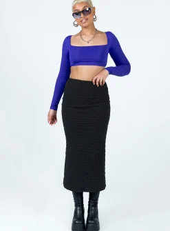 Princess Polly Rogers Long Sleeve Top  Blue Flash Sale