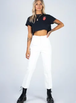 Princess Polly Rolling Stones Many Tongues Crop Tee  Black Discount