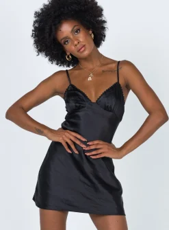 Princess Polly Roman Mini Dress  Black Clearance