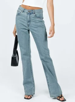 Princess Polly Rome Pants  Light Denim Clearance