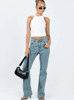 Princess Polly Rome Pants  Light Denim Clearance