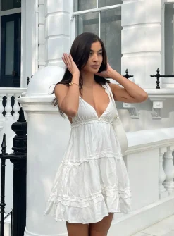 Princess Polly Romeo Mini Dress White Sale