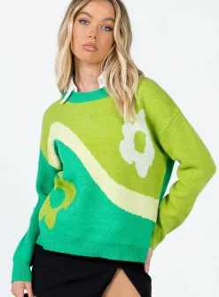 Princess Polly Ronalee Sweater  Green Best