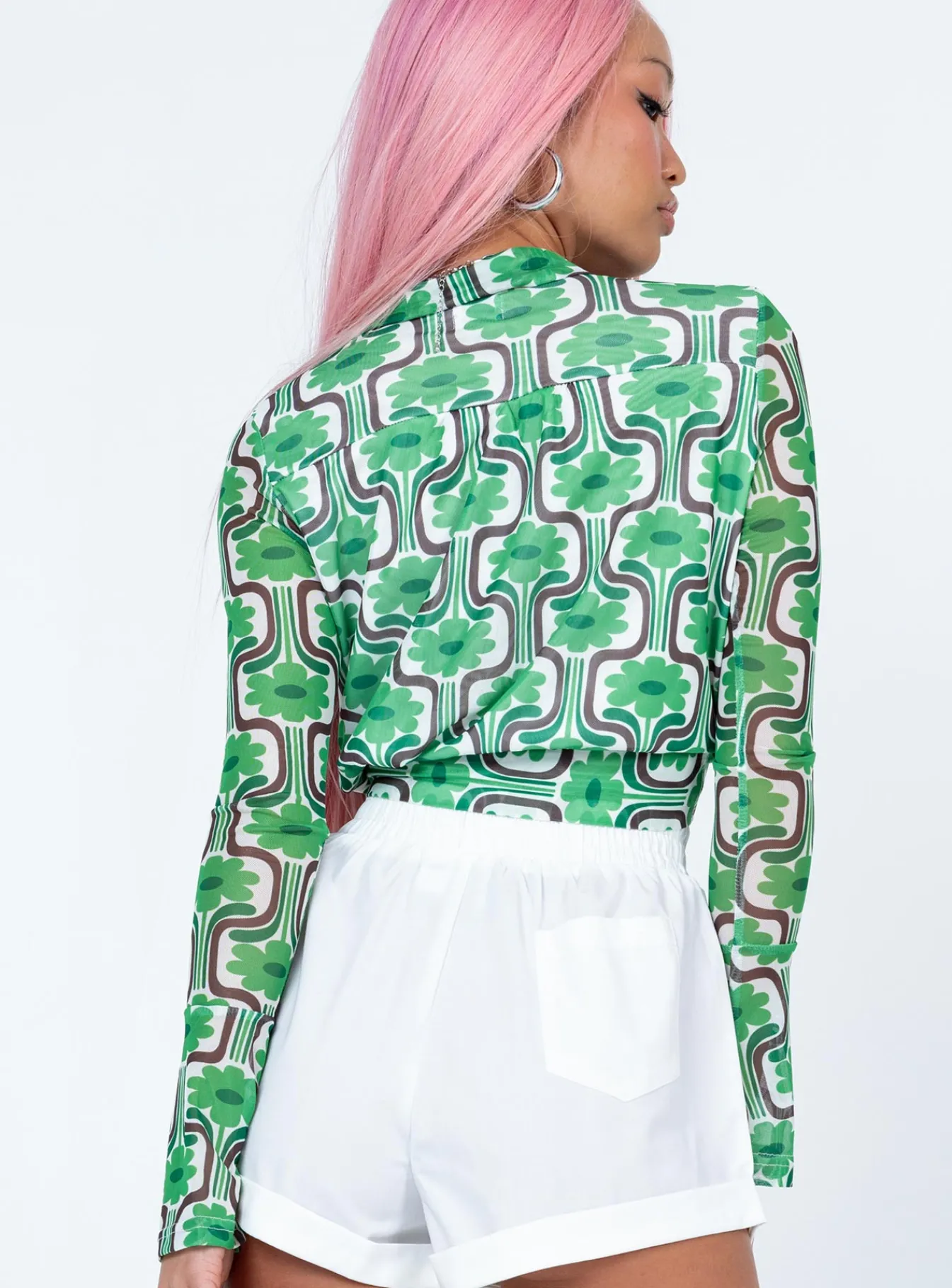 Princess Polly Rosabella Long Sleeve Top Green Fashion