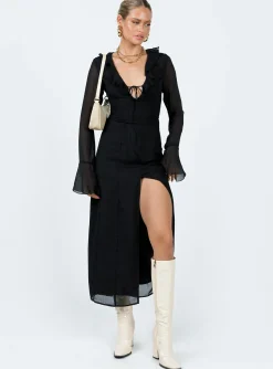 Princess Polly Rosalia Maxi Dress  Black Outlet