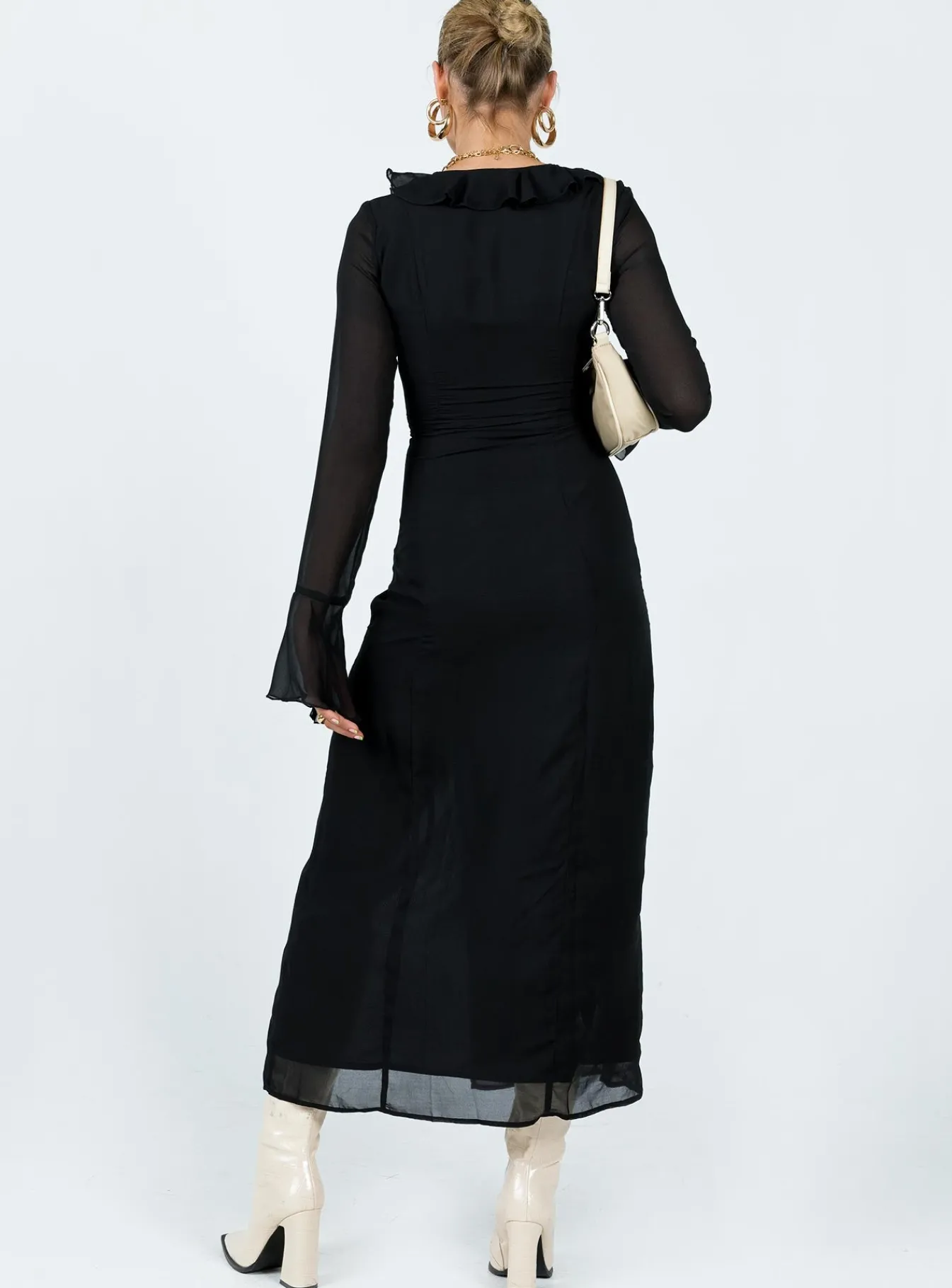 Princess Polly Rosalia Maxi Dress Black Outlet
