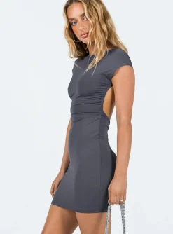 Princess Polly Rosalinda Mini Dress  Grey Discount