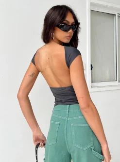 Princess Polly Rosalinda Top  Grey Store