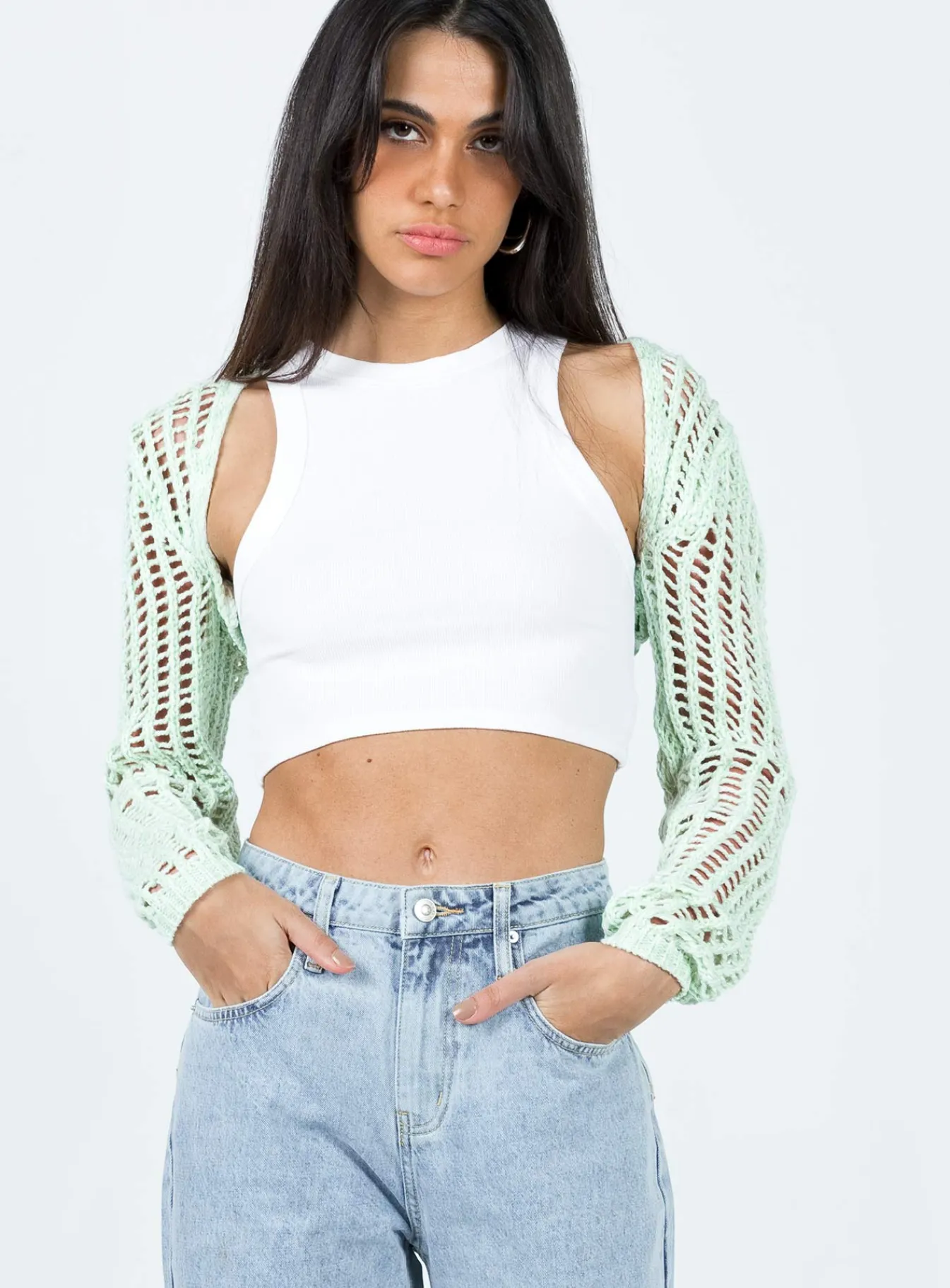 Princess Polly Rosanna Bolero Sage Clearance