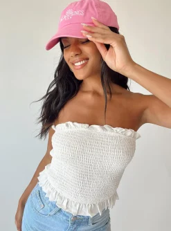 Princess Polly Rosemont Top  White Shop