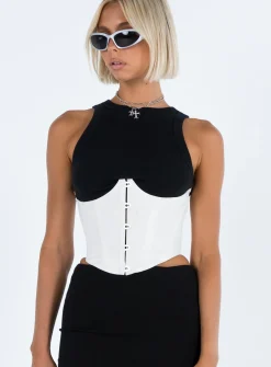 Princess Polly Rosina Underbust Corset  White Best Sale
