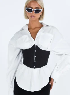 Princess Polly Rosina Underbust Corset Black Shop