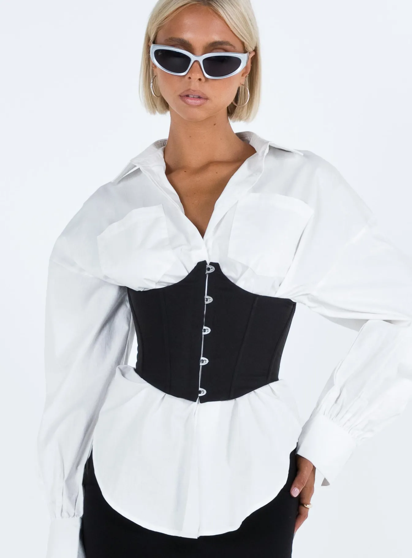 Princess Polly Rosina Underbust Corset Black Shop