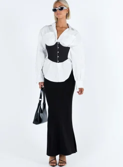 Princess Polly Rosina Underbust Corset Black Shop