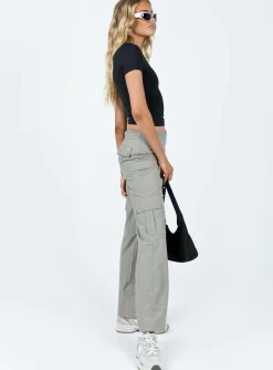 Princess Polly Roy Parachute Pants  Grey Hot