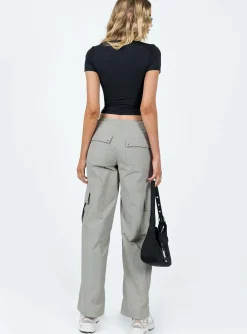 Princess Polly Roy Parachute Pants  Grey Hot