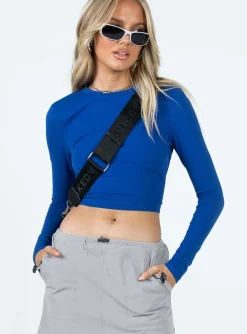 Princess Polly Royalist Long Sleeve Top  Blue Hot